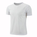 Men's Gym Jerseys Fitness Trainer Running T-shirt White