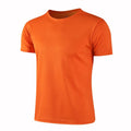 Men's Gym Jerseys Fitness Trainer Running T-shirt Orange
